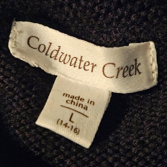 Coldwater creek cowl neck sweater Large Black - Picture 3 of 7